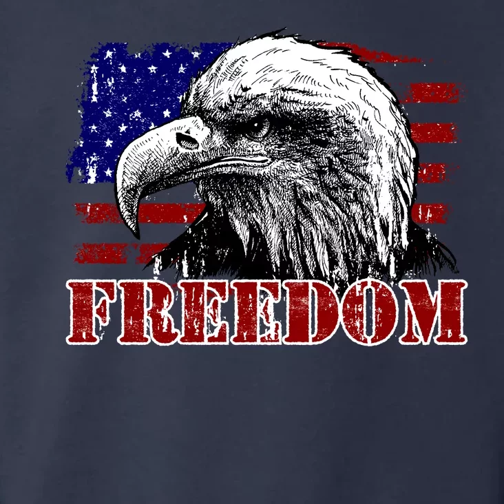 Bald Eagle Distressed USA Flag Freedom 4th of July Toddler Hoodie