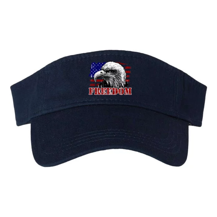 Bald Eagle Distressed USA Flag Freedom 4th of July Valucap Bio-Washed Visor