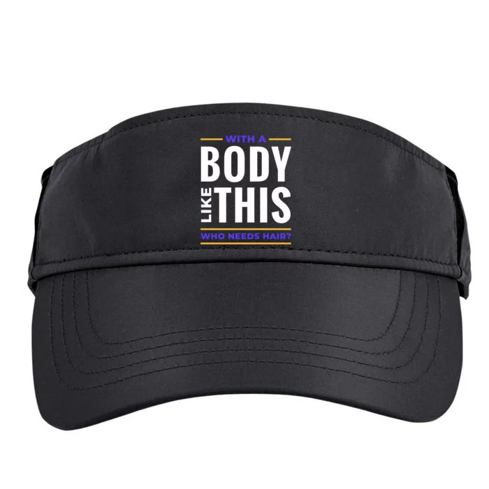 Bald Head Body Funny Adult Drive Performance Visor