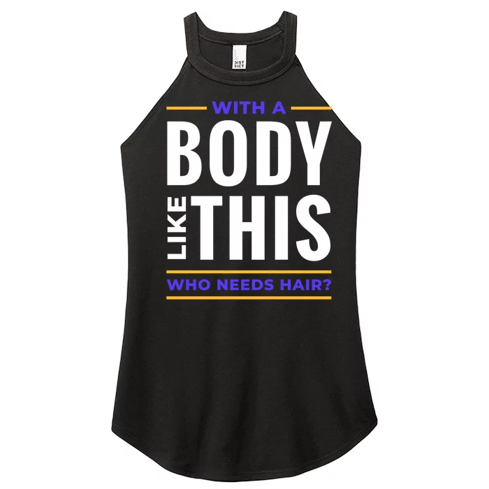 Bald Head Body Funny Women’s Perfect Tri Rocker Tank