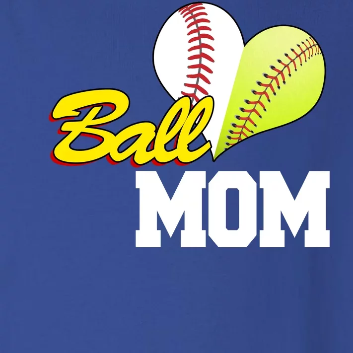 Ball Mom Heart Baseball Fan Toddler Long Sleeve Shirt