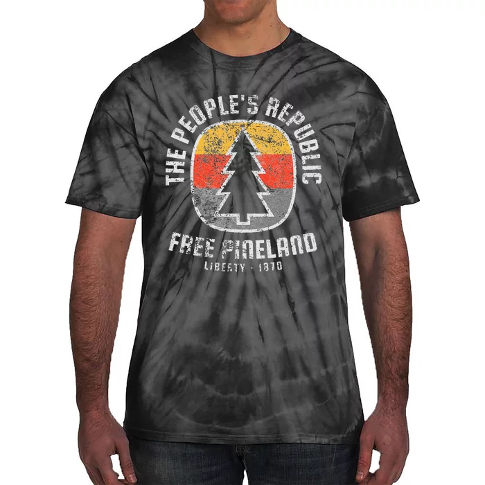 Badge American Marauder Free Pineland retro Camping Tie-Dye T-Shirt