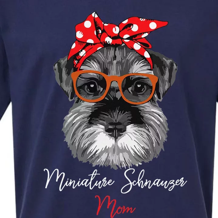 Birthday and Mother's day GiftMiniature Schnauzer Mom Sueded Cloud Jersey T-Shirt