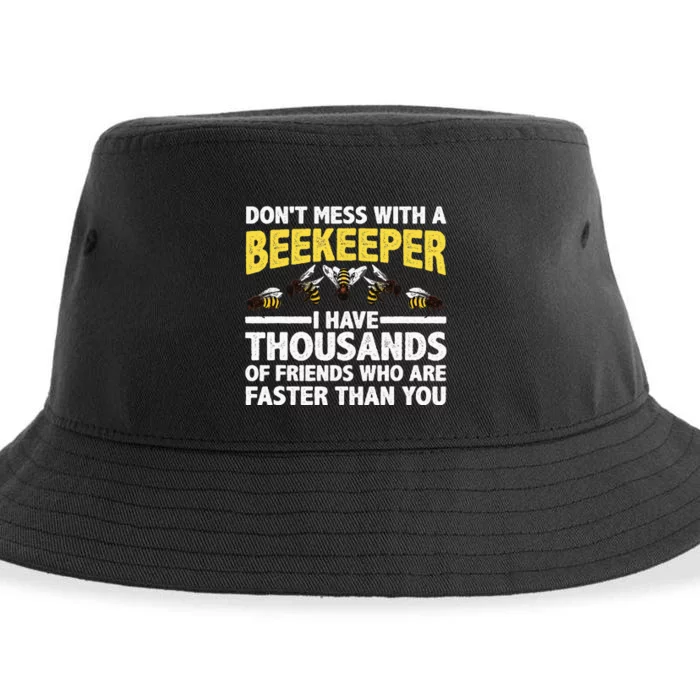 Beekeeper Art Men Women Beekeeping Honeybee Beehive Lover Sustainable Bucket Hat