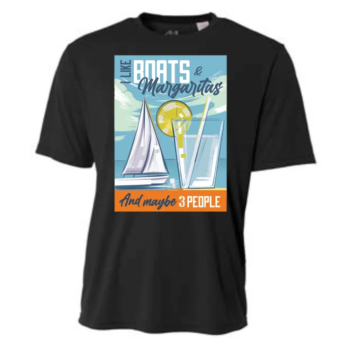 Boats And Margaritas Funny Cooling Performance Crew T-Shirt