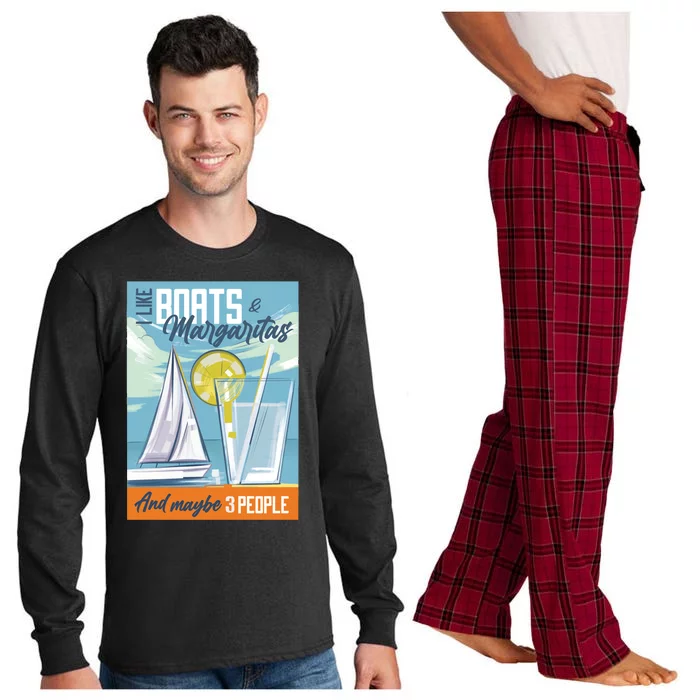 Boats And Margaritas Funny Long Sleeve Pajama Set