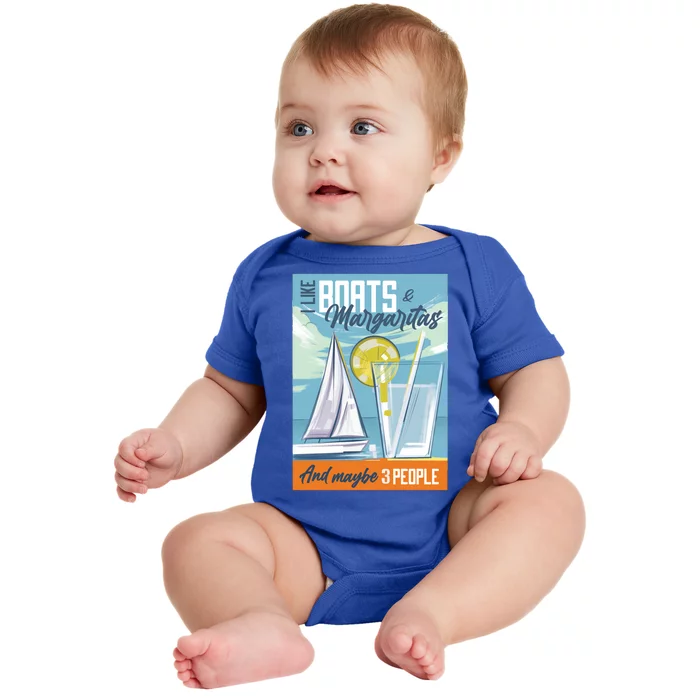 Boats And Margaritas Funny Baby Bodysuit