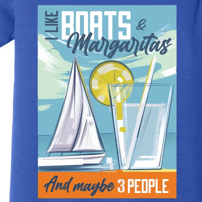 Boats And Margaritas Funny Baby Bodysuit