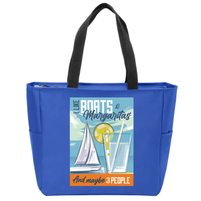 Boats And Margaritas Funny Zip Tote Bag