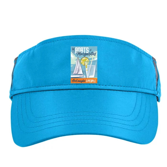 Boats And Margaritas Funny Adult Drive Performance Visor