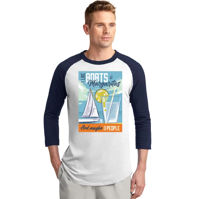 Boats And Margaritas Funny Baseball Sleeve Shirt