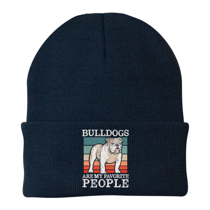 Bulldogs Are My Favorite People Bulldog Owner Puppy Lover Funny Gift Knit Cap Winter Beanie