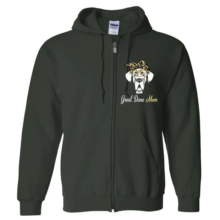 Birthday And Mothers Day Gift Great Dane Mom Full Zip Hoodie