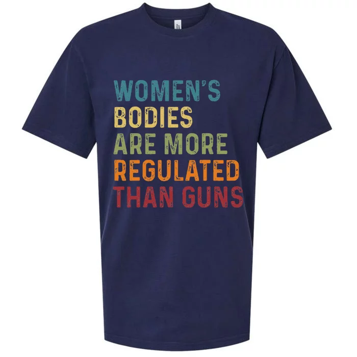 Bodies Are More Regulated Than Guns Feminist Sueded Cloud Jersey T-Shirt