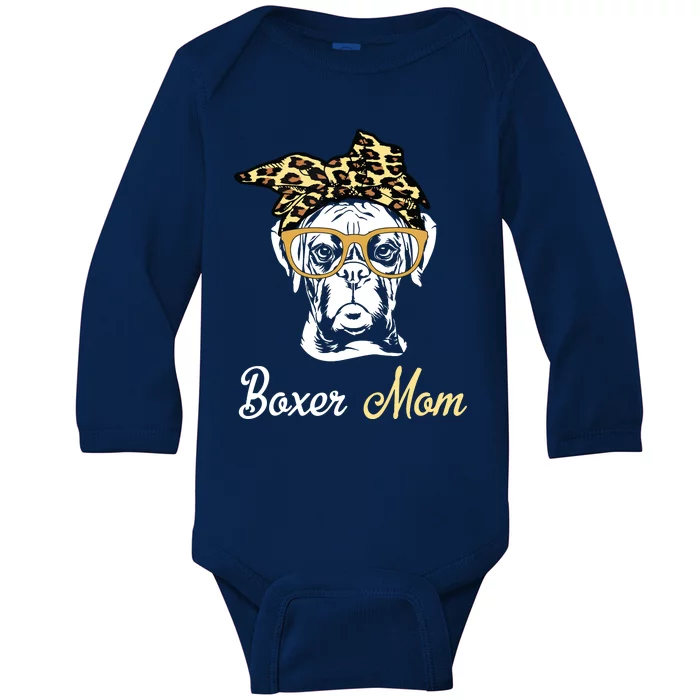 Birthday And Mothers Day Gift Boxer Mom Baby Long Sleeve Bodysuit