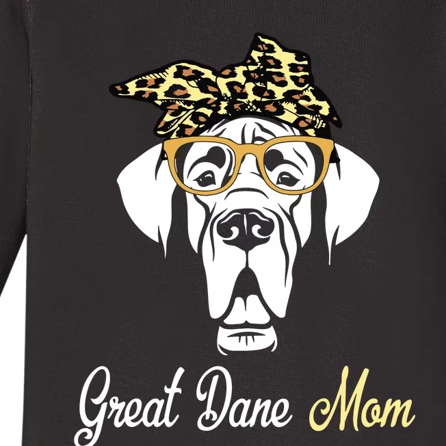 Birthday And Mothers Day Gift Great Dane Mom Baby Long Sleeve Bodysuit