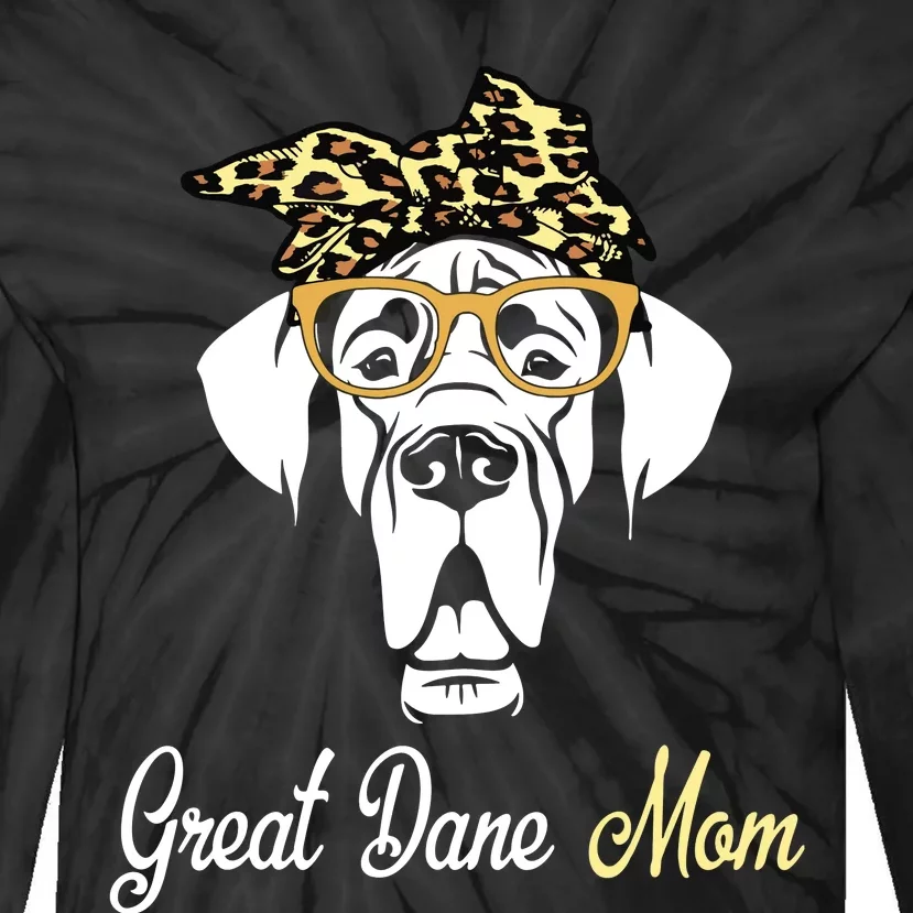 Birthday And Mothers Day Gift Great Dane Mom Tie-Dye Long Sleeve Shirt