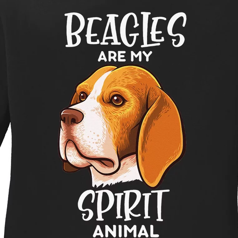 Beagle Are My Spirit Animal Dog Clothes Outfit Gift Beagle Ladies Long Sleeve Shirt