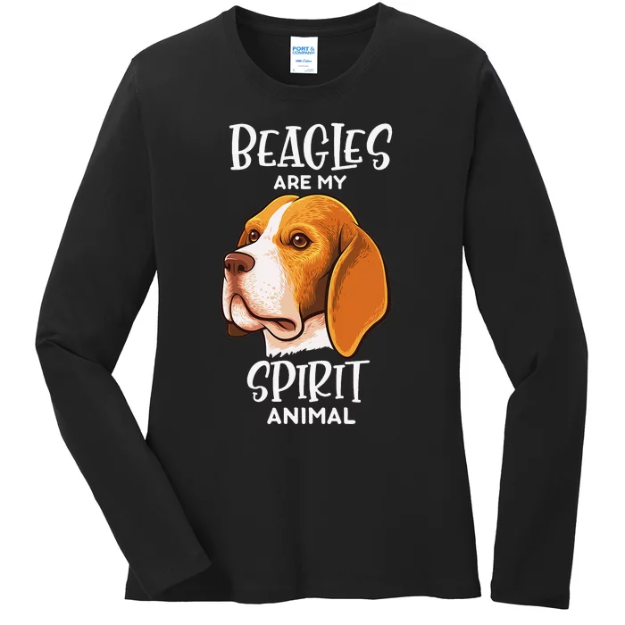 Beagle Are My Spirit Animal Dog Clothes Outfit Gift Beagle Ladies Long Sleeve Shirt