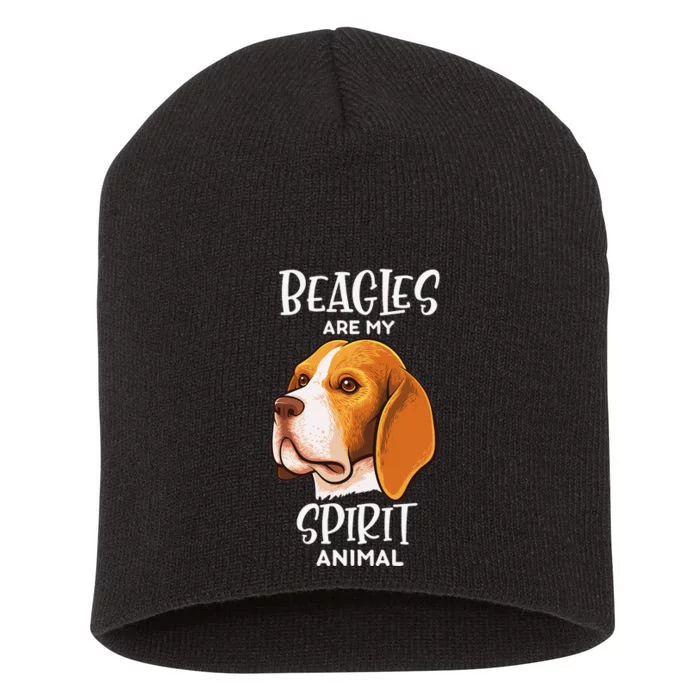 Beagle Are My Spirit Animal Dog Clothes Outfit Gift Beagle Short Acrylic Beanie