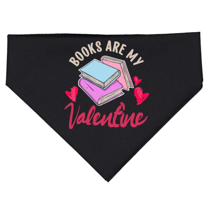 Books Are My Valentine Librarian Book Valentines Day Wo USA-Made Doggie Bandana