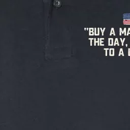 Buy a man eat fish the day teach man Joe Biden Quote Softstyle Adult Sport Polo