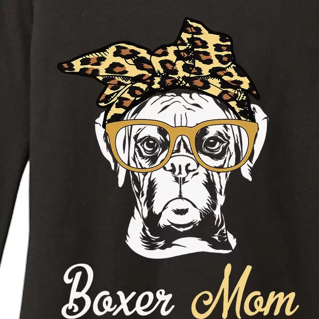 Birthday and Mother's day GiftBoxer Mom Womens CVC Long Sleeve Shirt