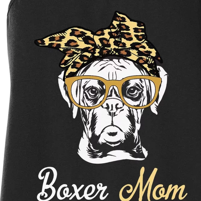 Birthday and Mother's day GiftBoxer Mom Women's Racerback Tank