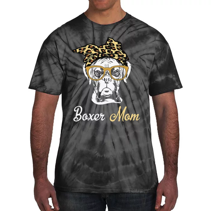 Birthday and Mother's day GiftBoxer Mom Tie-Dye T-Shirt