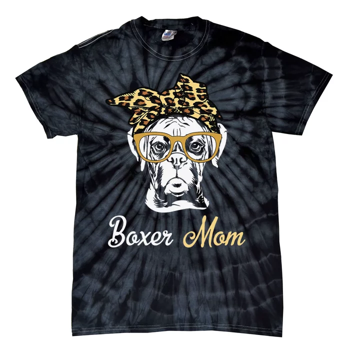 Birthday and Mother's day GiftBoxer Mom Tie-Dye T-Shirt