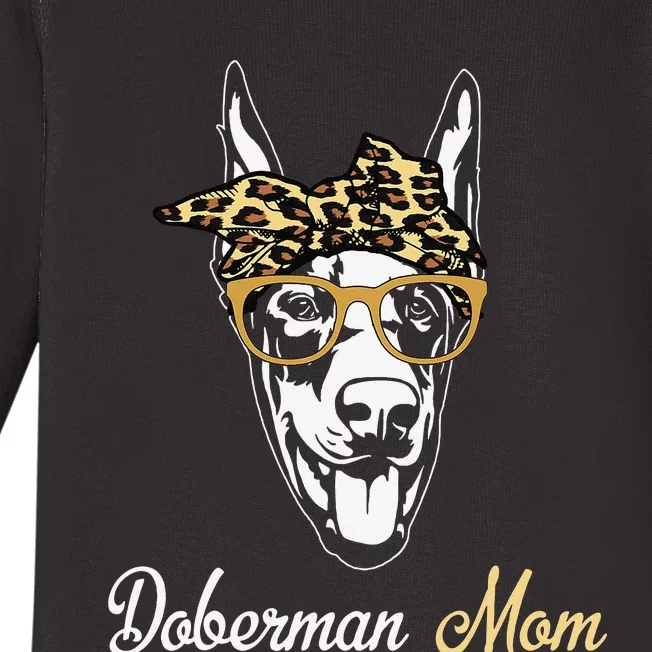 Birthday and Mother's day Gift Doberman Mom Baby Long Sleeve Bodysuit