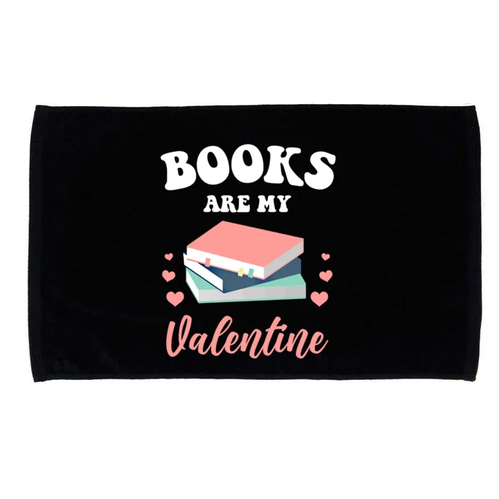 Books Are My Valentine Valentines Day Librarian Book Gift Microfiber Hand Towel