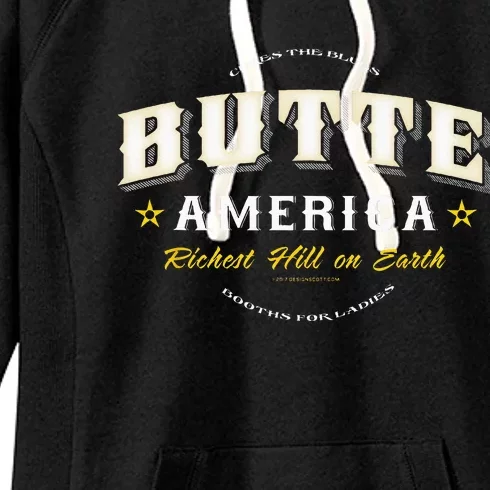 Butte America Montana Copper Miner Mining Women's Fleece Hoodie