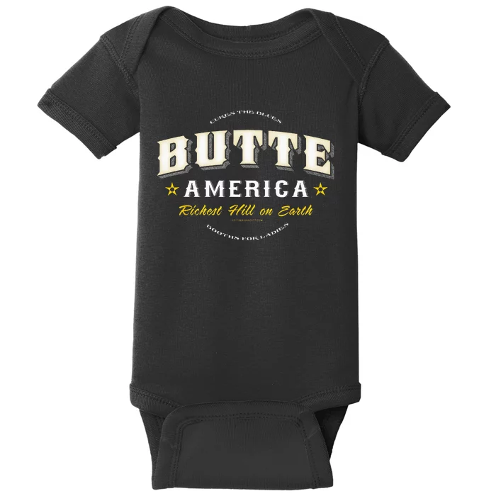 Butte America Montana Copper Miner Mining Baby Bodysuit