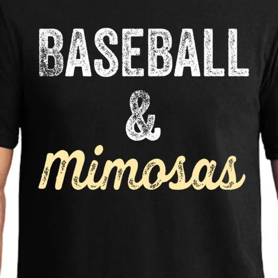 Baseball And Mimosas Gift Fan Day Wife Mom Ladies Night Gift Pajama Set