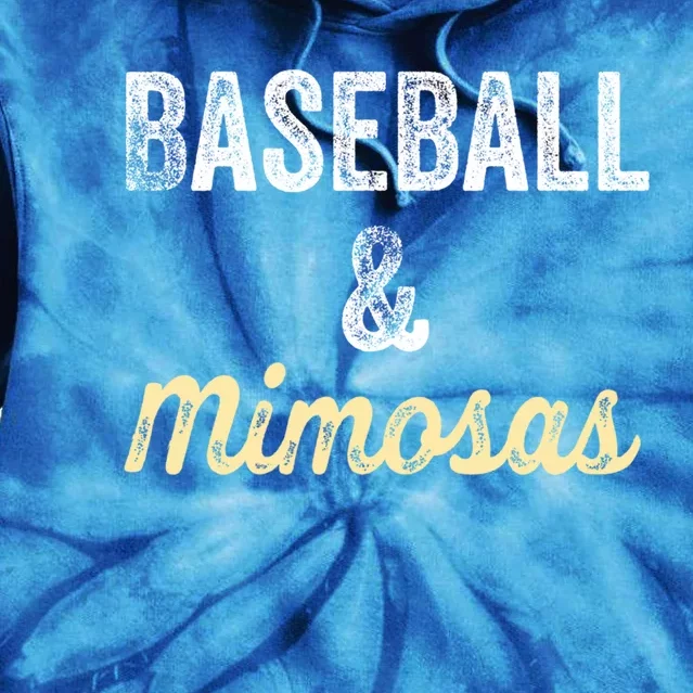 Baseball And Mimosas Gift Fan Day Wife Mom Ladies Night Gift Tie Dye Hoodie