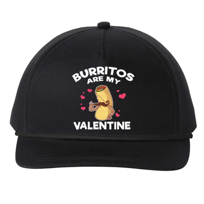 Burritos Are My Valentine Mexican Taco Mustache Food Snapback Five-Panel Rope Hat