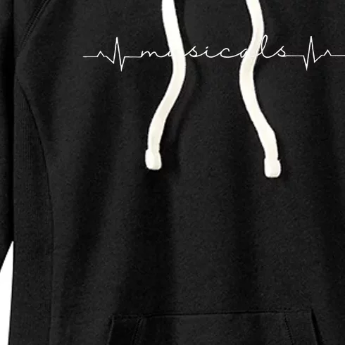 Broadway Actress Musical Theater Actor Heartbeat Musical Women's Fleece Hoodie