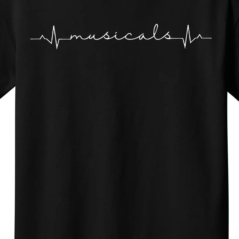 Broadway Actress Musical Theater Actor Heartbeat Musical Kids T-Shirt