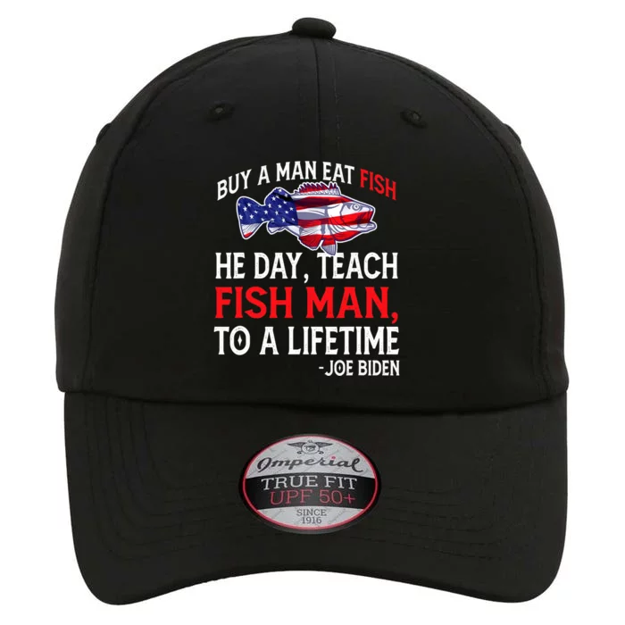 Buy A Man Eat Fish Funny Joe Biden Quote The Original Performance Cap