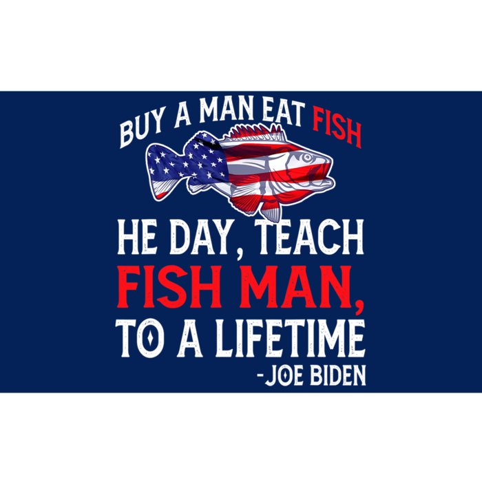 Buy A Man Eat Fish Funny Joe Biden Quote Bumper Sticker