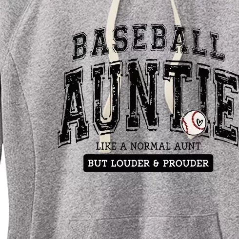 Baseball Auntie Matching Aunt Loud Proud Family Player Game Women's Fleece Hoodie