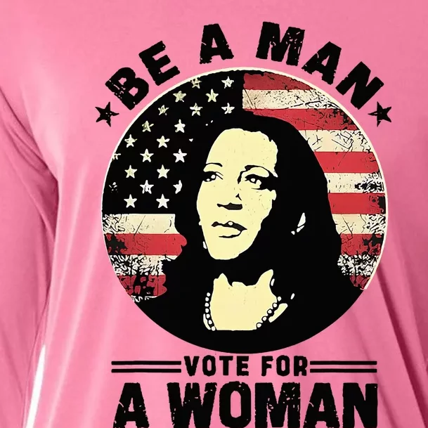 Be A Man Vote For A Woman Cooling Performance Long Sleeve Crew