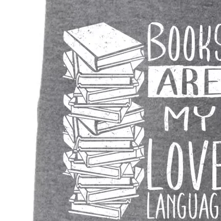 Books Are My Love Language Book Lovers Valentines Day Great Gift Doggie 3-End Fleece Hoodie