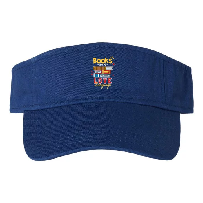 Books Are My Love Language Gift Valucap Bio-Washed Visor