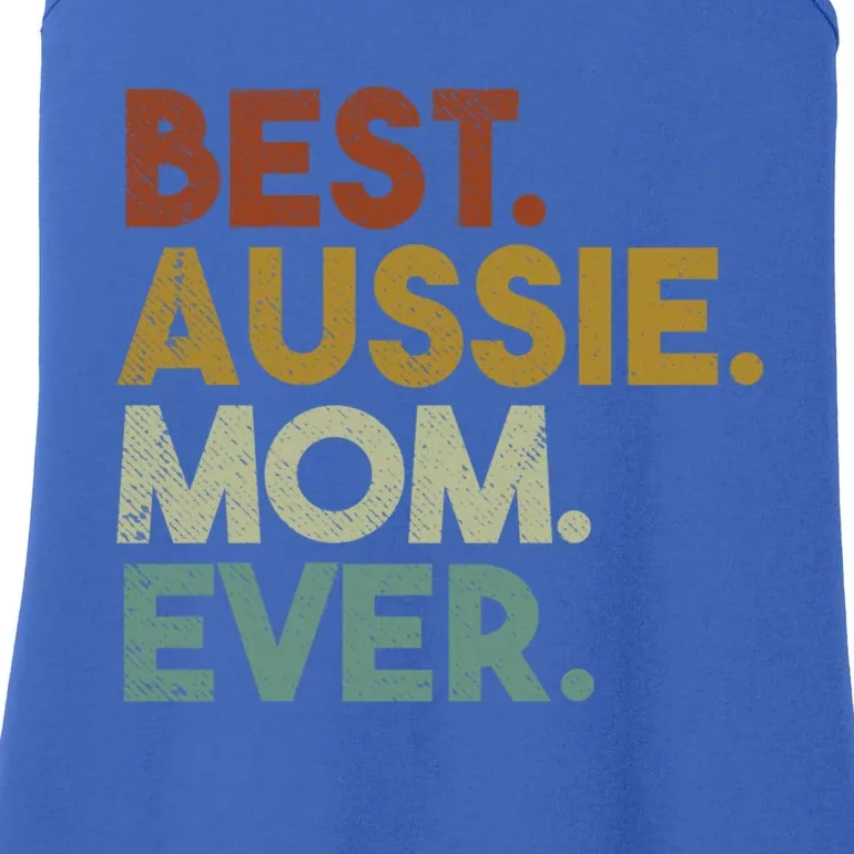 Best Aussie Mom Ever Retro Australian Shepherd Dog Gift Ladies Essential Tank