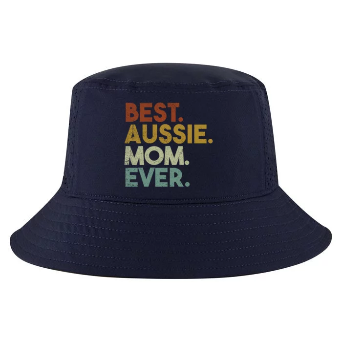 Best Aussie Mom Ever Retro Australian Shepherd Dog Gift Cool Comfort Performance Bucket Hat