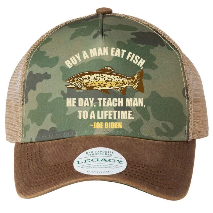 Buy A Man Eat Fish Joe Biden Legacy Tie Dye Trucker Hat