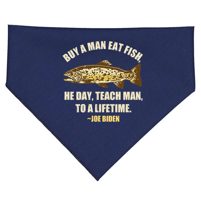 Buy A Man Eat Fish Joe Biden USA-Made Doggie Bandana