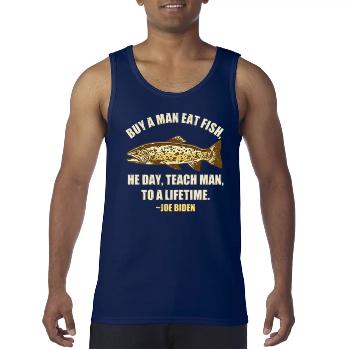 Buy A Man Eat Fish Joe Biden Tank Top